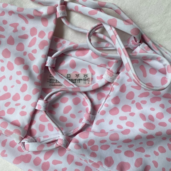 Zaful Pink Cow Print Bikini - Picture 2 of 5